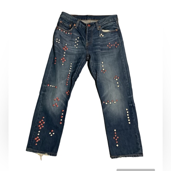 Levi’s Embellished Shrunken 501 Jeans - Picture 2 of 7